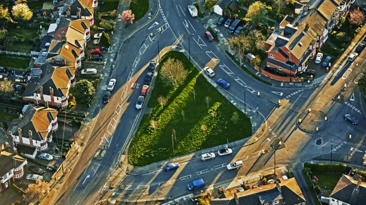 SuperFlex Asphalt aerial shot from a drone