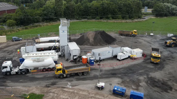 The A46 SiteBatch plant from above