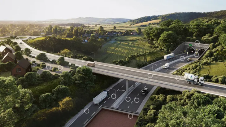 Infrastructure interactive image allowing users to click on parts of the image to find out more