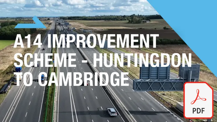 PDF Thumbnail with text: A14 Imrovment Scheme - Huntingdon to Cambridge