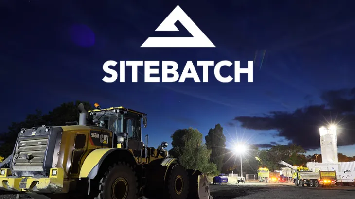 Sitebatch logo on a blue background