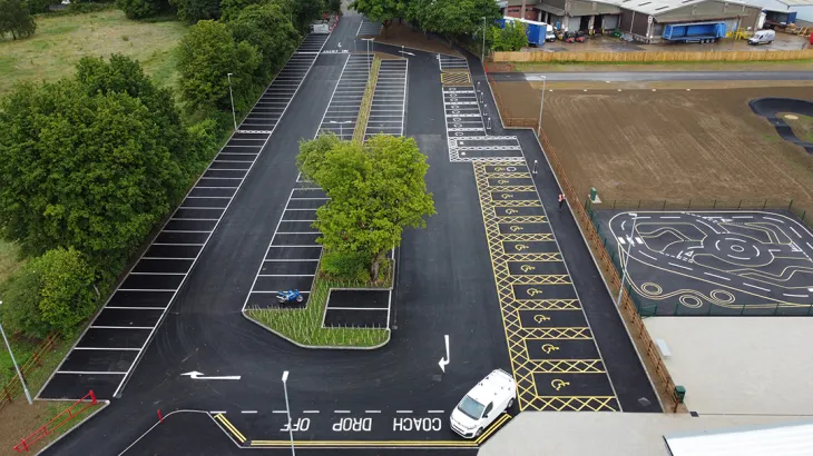 Swindon Cycle Track Car Park Landscape
