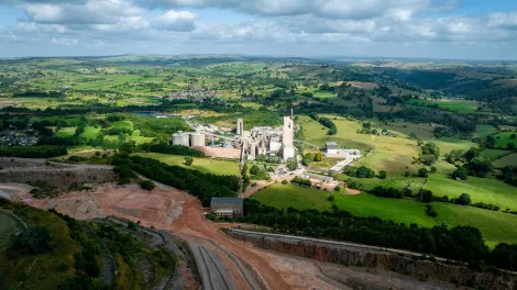 Cauldon cement plant arial view point