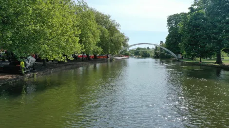Bedford Embankment from above the river Ouse