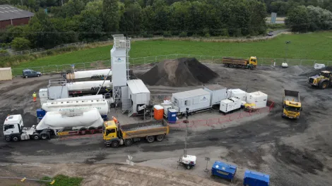 The A46 SiteBatch plant from above