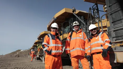 Health & Safety team wearing high viz on site
