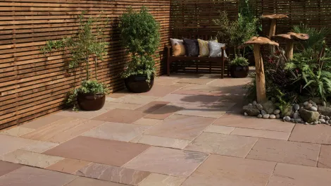 Natural stone paving