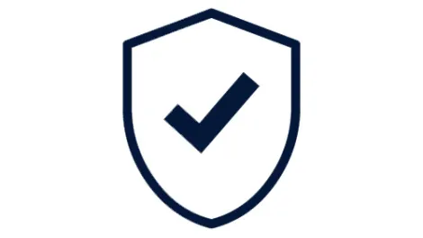 Icon of a shield with a tick in it