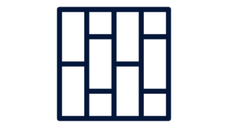 Icon showing blocks linked together