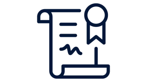 Icon of a certificate