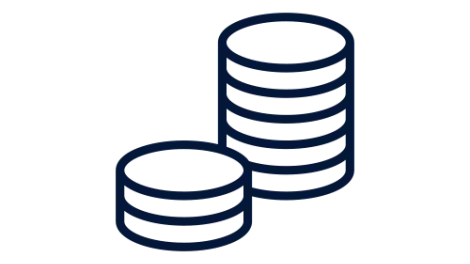 Icon of stacks of coins