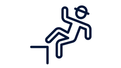 Icon of a man falling