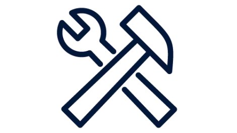 Icon of a hammer and wrench