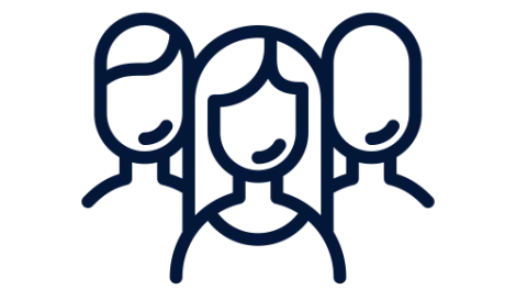 Icon showing three people