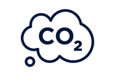 Icon of a cloud with Co2 written inside