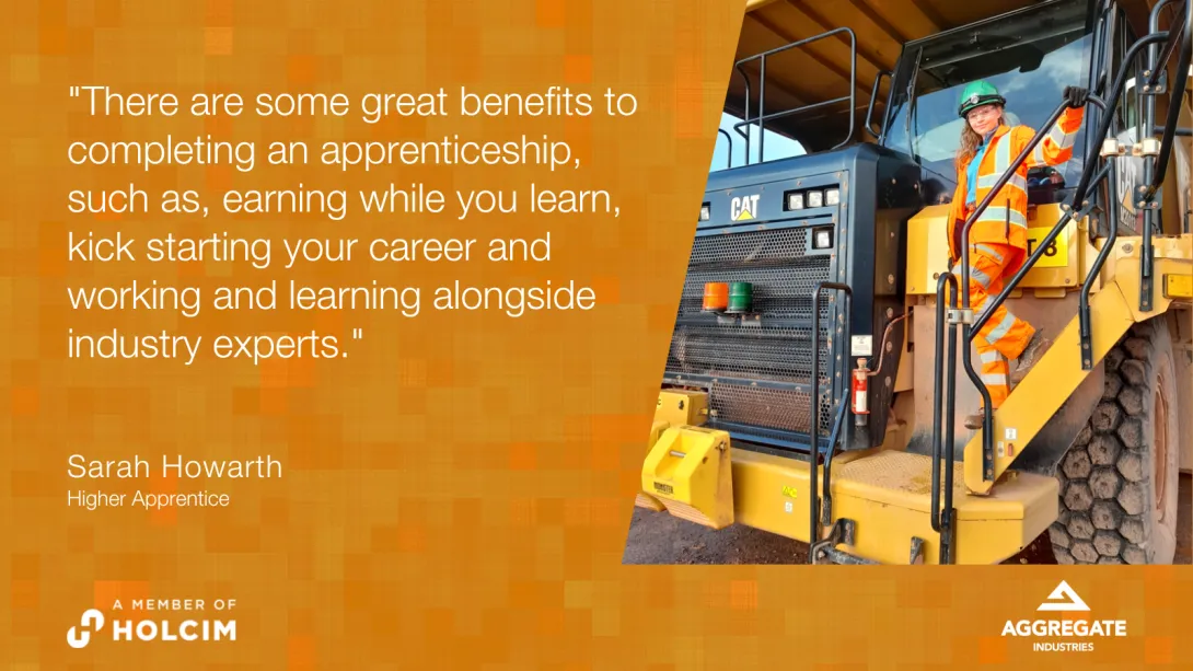 Sarah Howorth Higher Apprentice testimonial quote