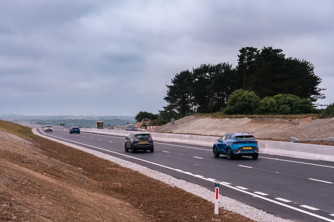 A30 with cars on it