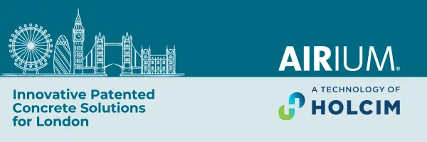 airium-concrete- header image with the airium and holcim technology logo and london text