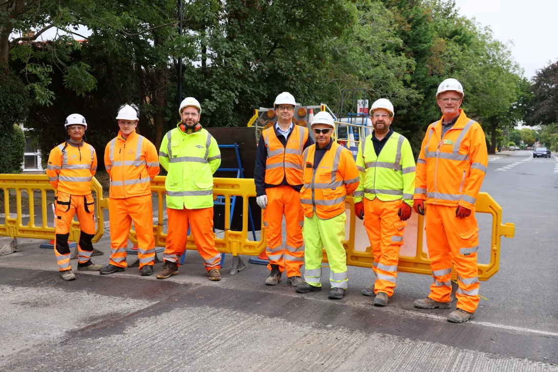 Holcim collegeagues with partners at the Coventry Live Labs scheme