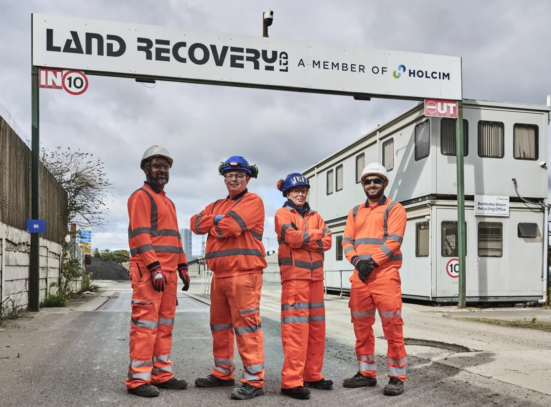 The team at Holcim's Land Recovery Bordesley Green Recycling Centre