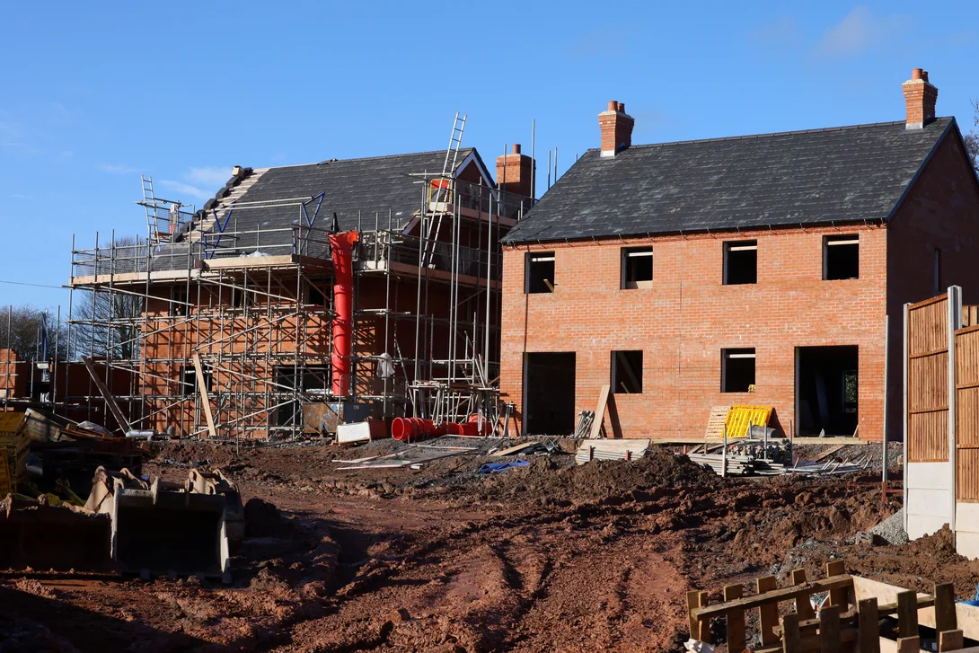 A housing development in progressions in the midlands where the Ultra18 lightweight block has been used in construction.