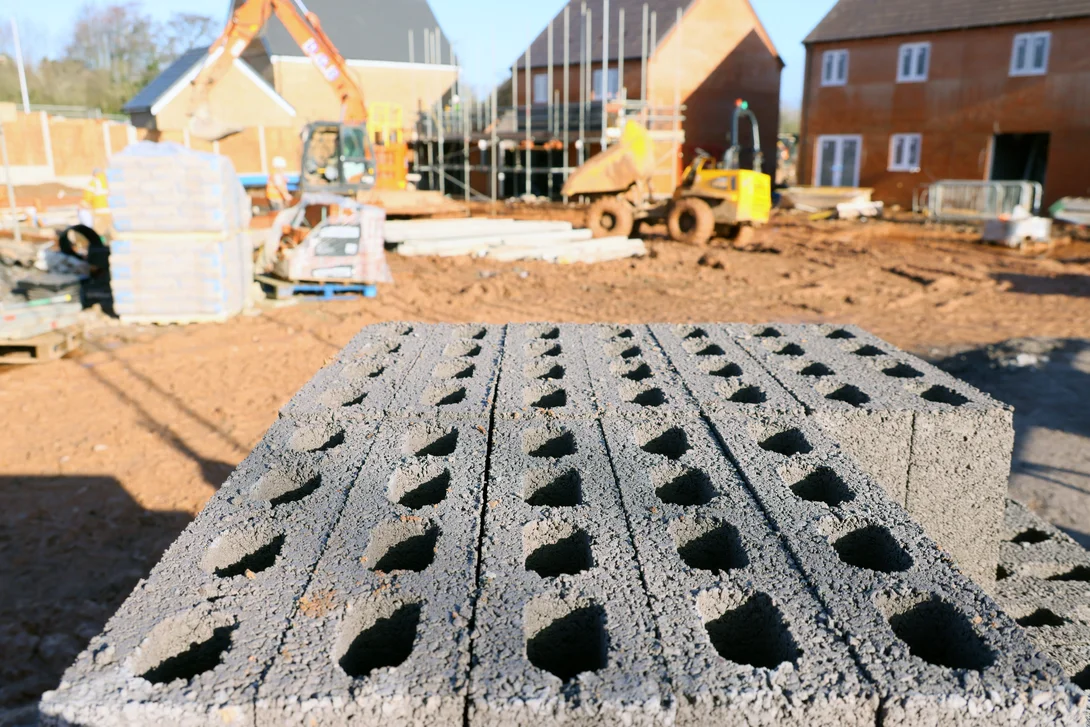A housing development in progressions in the midlands where the Ultra18 lightweight block has been used in construction.