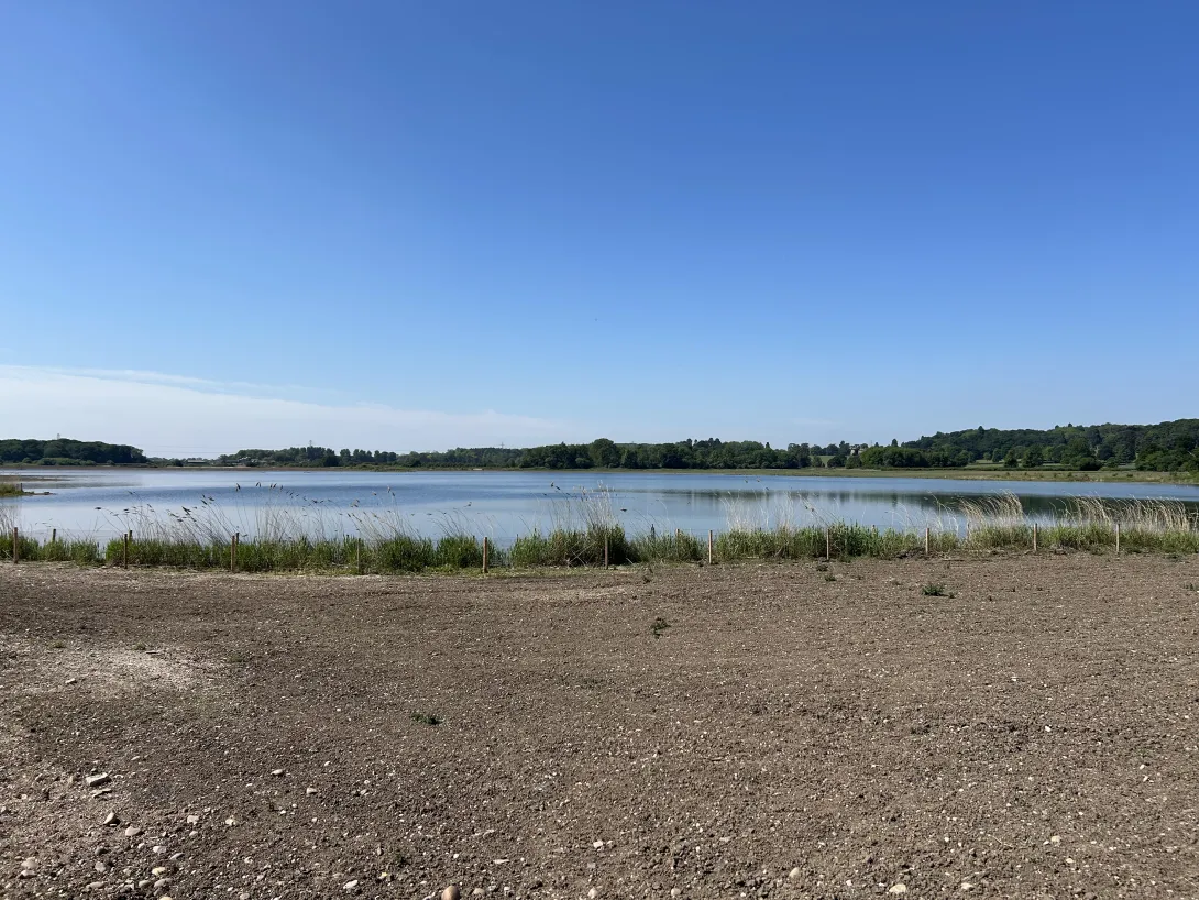 A view of the new lake and wetland at Newbild Quarry which is part of the ongoing restoration project.