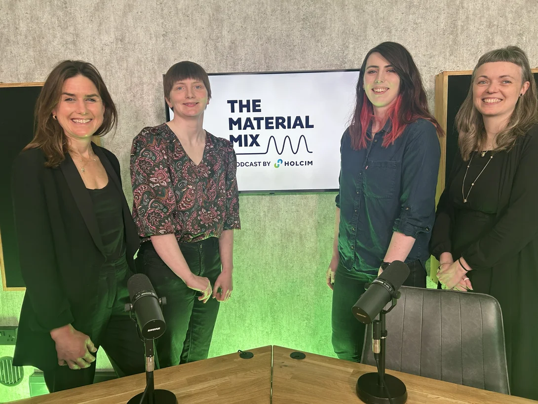Members of the panel taking part in Holcim's The Material Mix podcast episode on circularity.