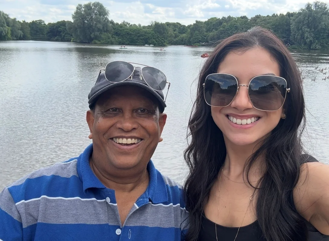 Quanity Surveyor Rebecca Neeworth and her dad Ralph