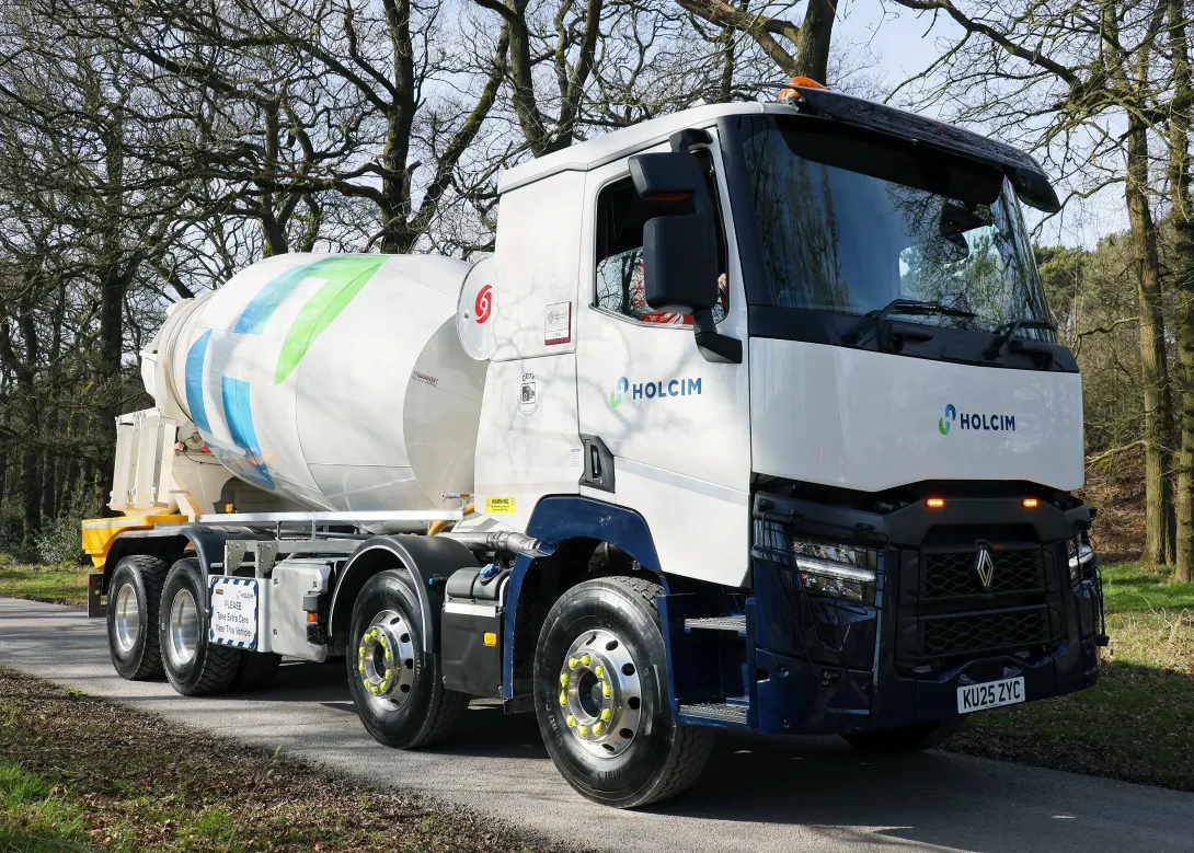 Mixer truck with Holcim branding